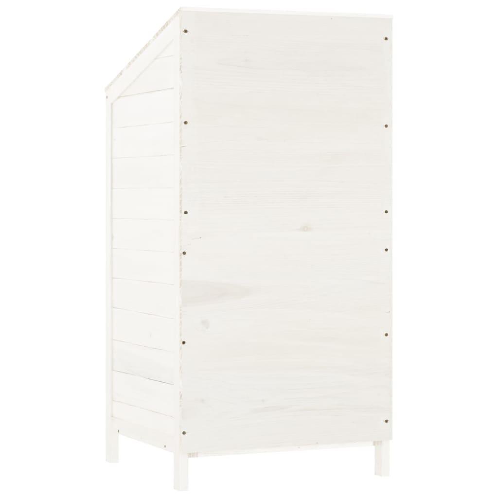 Garden Shed White 21.7"x20.5"x44.1" Solid Wood Fir at Set Shop and Smile