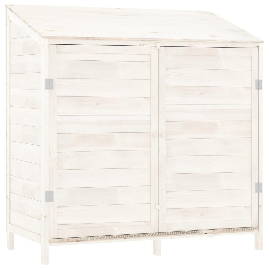Garden Shed White 40.2"x20.5"x44.1" Solid Wood Fir at Set Shop and Smile