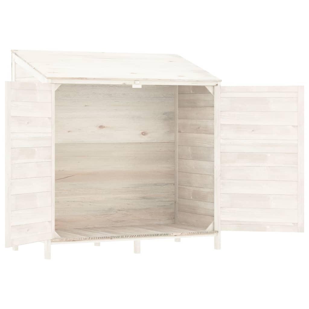 Garden Shed White 40.2"x20.5"x44.1" Solid Wood Fir at Set Shop and Smile