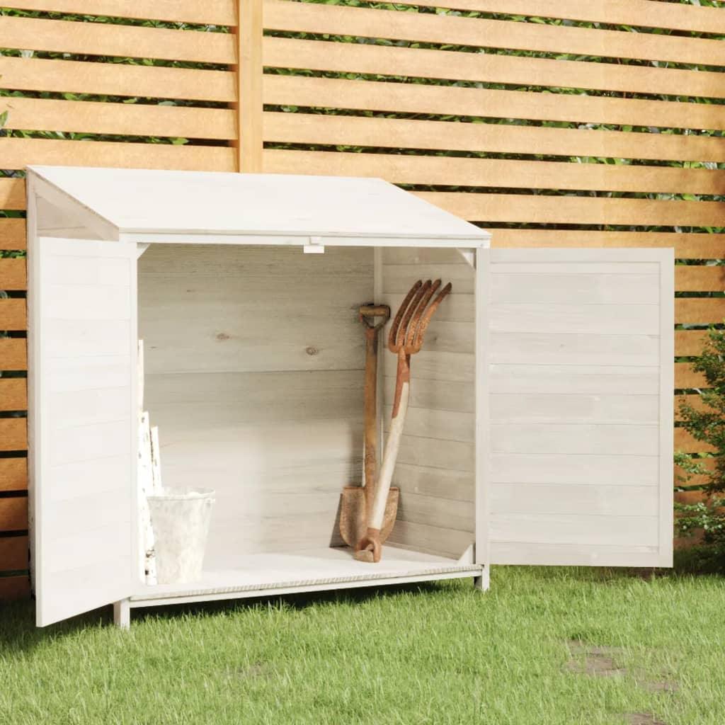 Garden Shed White 40.2"x20.5"x44.1" Solid Wood Fir at Set Shop and Smile