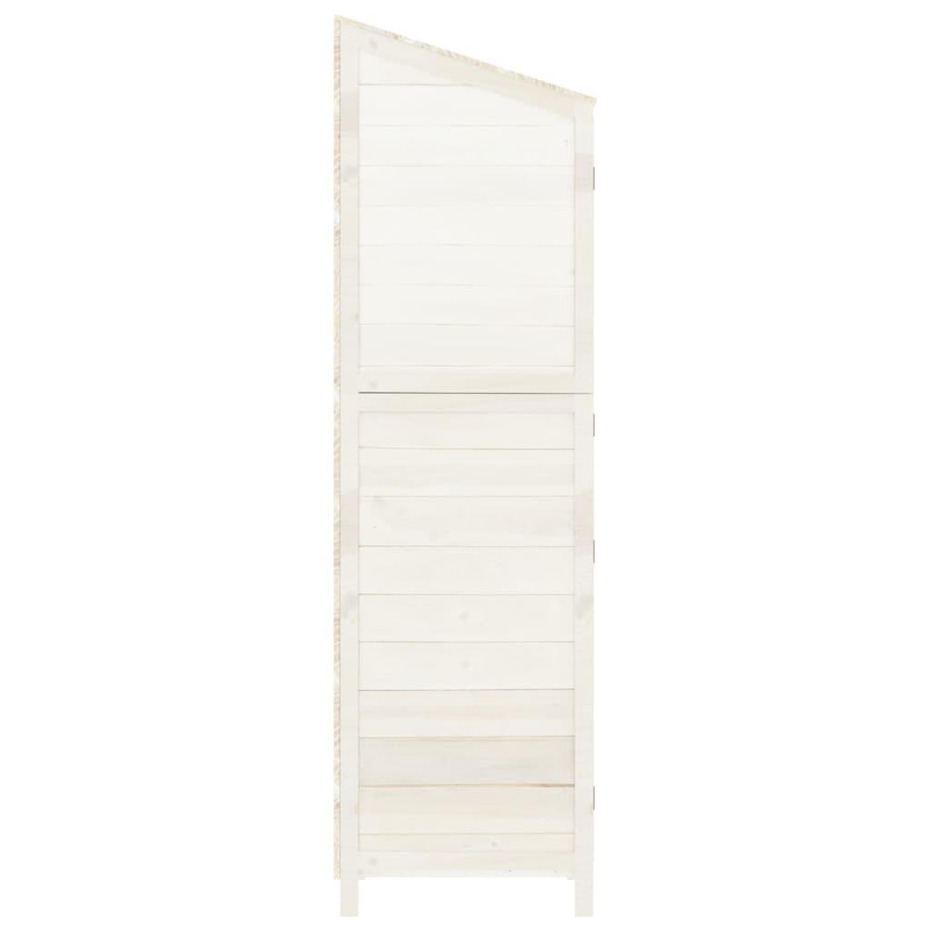 Garden Shed White 21.7"x20.5"x68.7" Solid Wood Fir at Set Shop and Smile