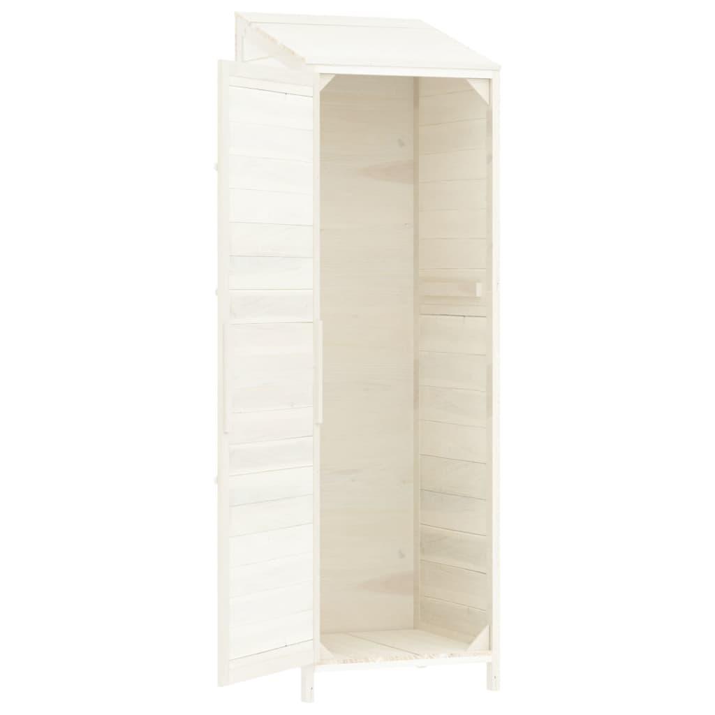 Garden Shed White 21.7"x20.5"x68.7" Solid Wood Fir at Set Shop and Smile