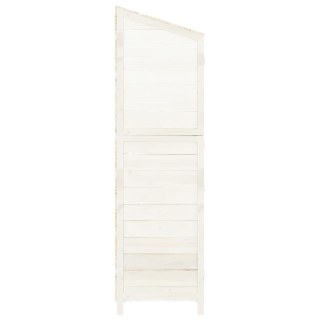 Garden Shed White 40.2"x20.5"x68.7" Solid Wood Fir at Set Shop and Smile
