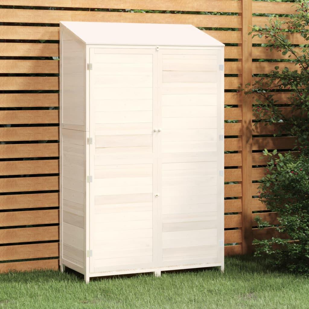 Garden Shed White 40.2"x20.5"x68.7" Solid Wood Fir at Set Shop and Smile
