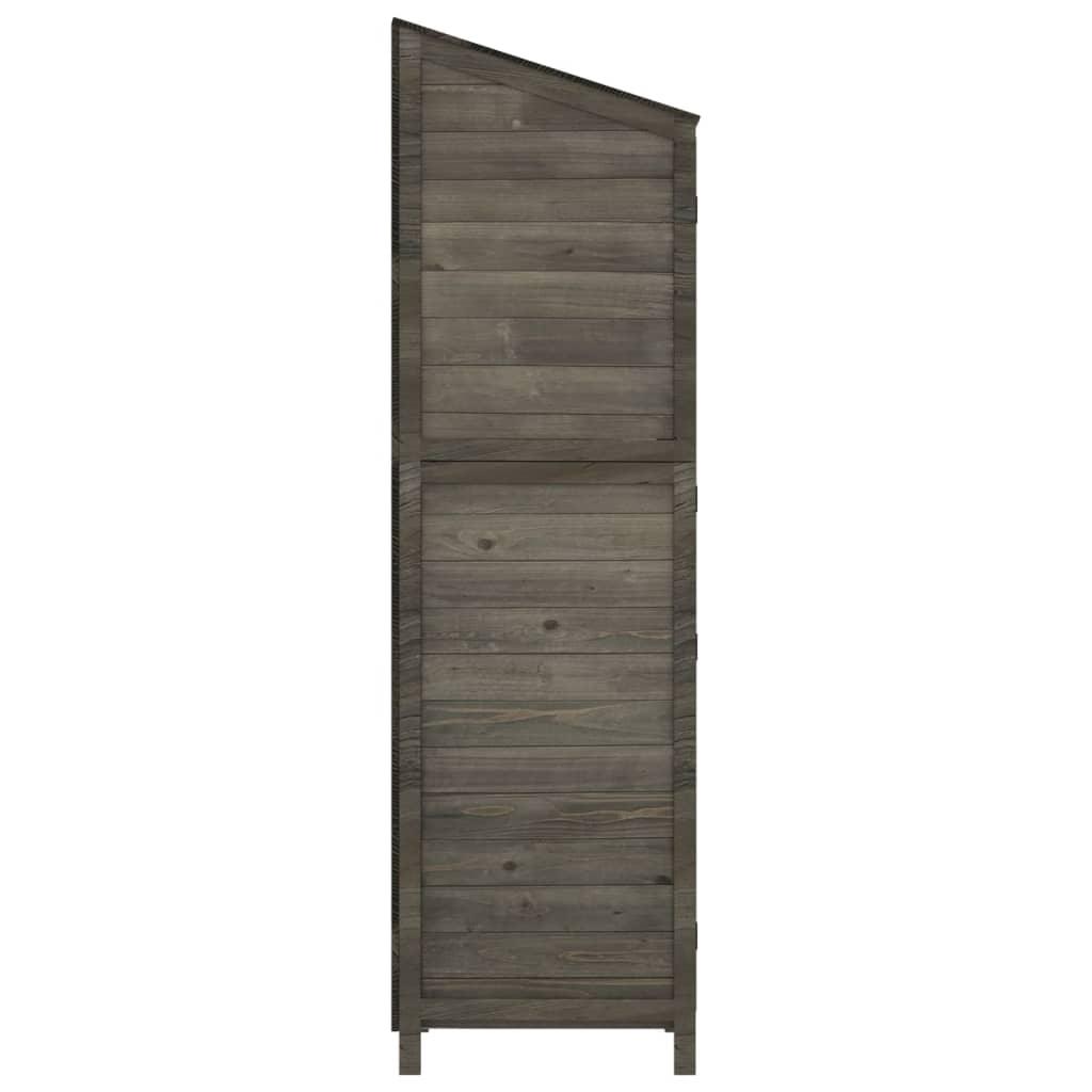 Garden Shed Anthracite 40.2"x20.5"x68.7" Solid Wood Fir at Set Shop and Smile