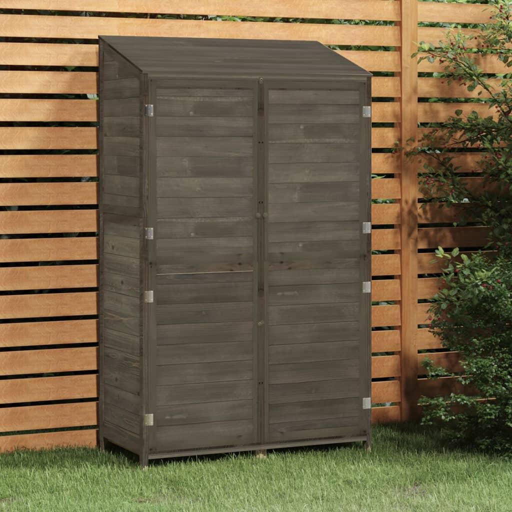 Garden Shed Anthracite 40.2"x20.5"x68.7" Solid Wood Fir at Set Shop and Smile