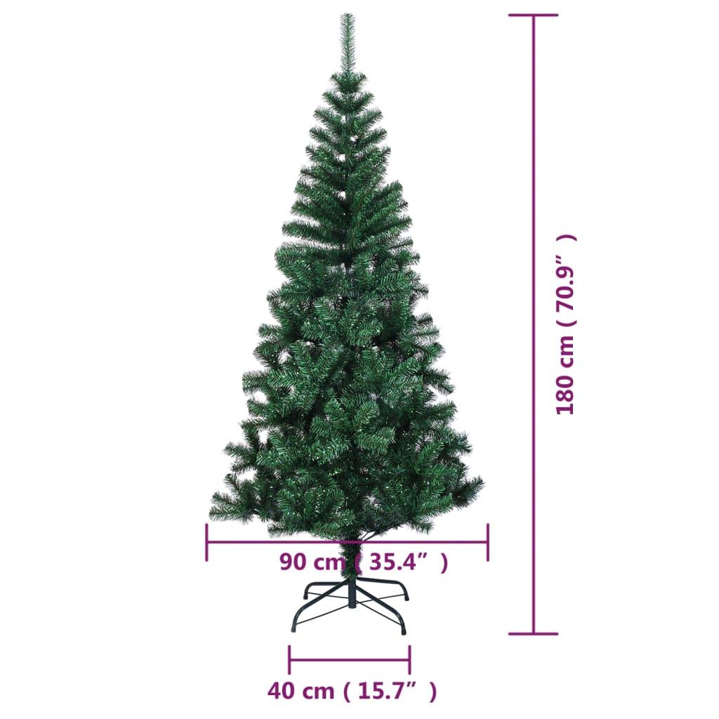 Artificial Christmas Tree with Iridescent Tips Green 6 ft PVC at Set Shop and Smile