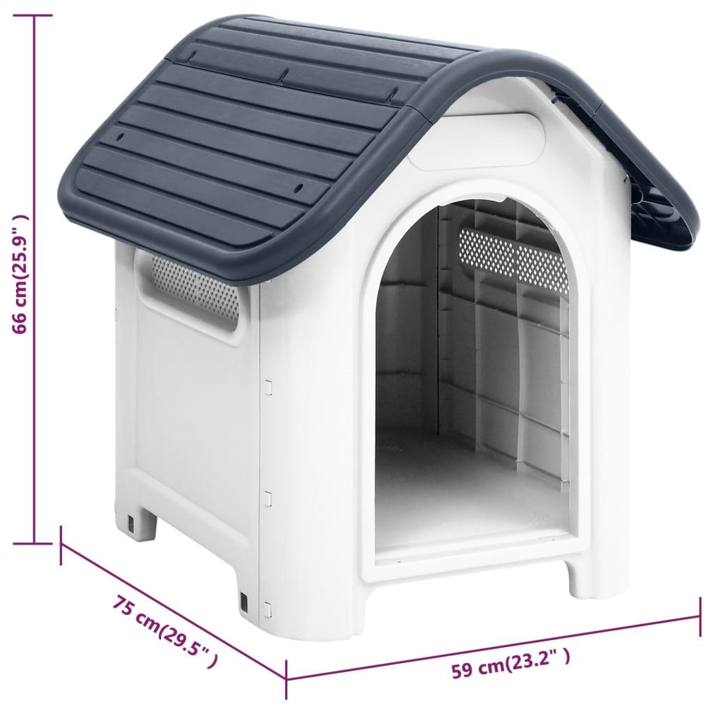 Dog House Gray 23.2"x29.5"x26" Polypropylene at Set Shop and Smile
