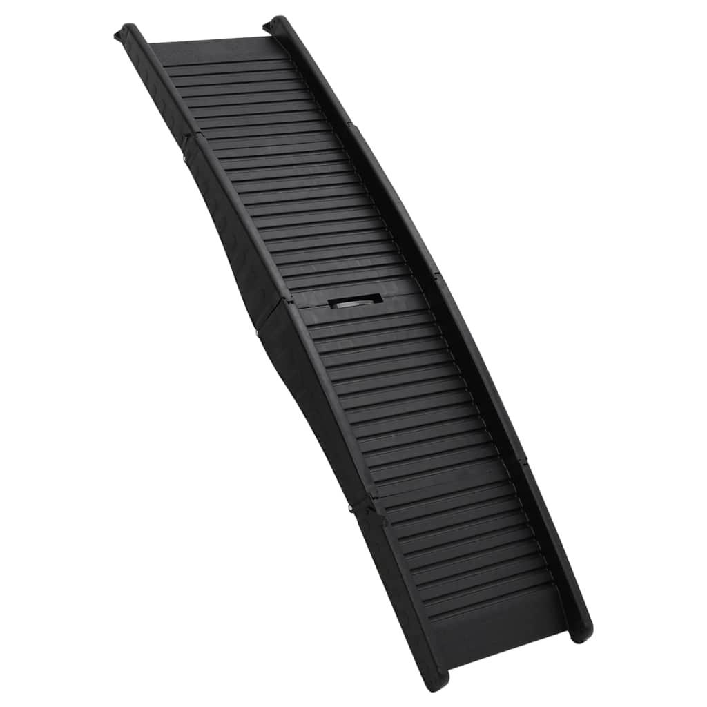 Folding Dog Ramp Black 60.2"x15.7"x4.9" Plastic at Set Shop and Smile