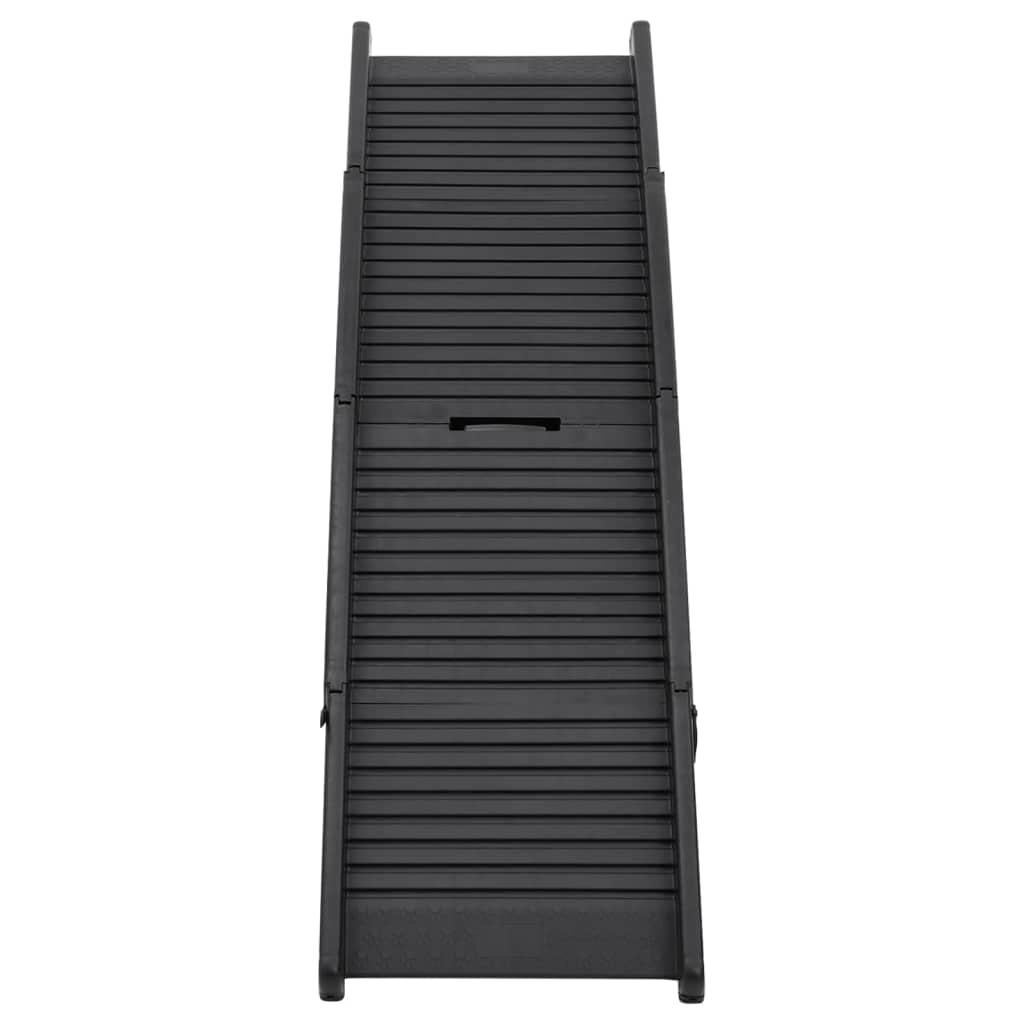 Folding Dog Ramp Black 60.2"x15.7"x4.9" Plastic at Set Shop and Smile