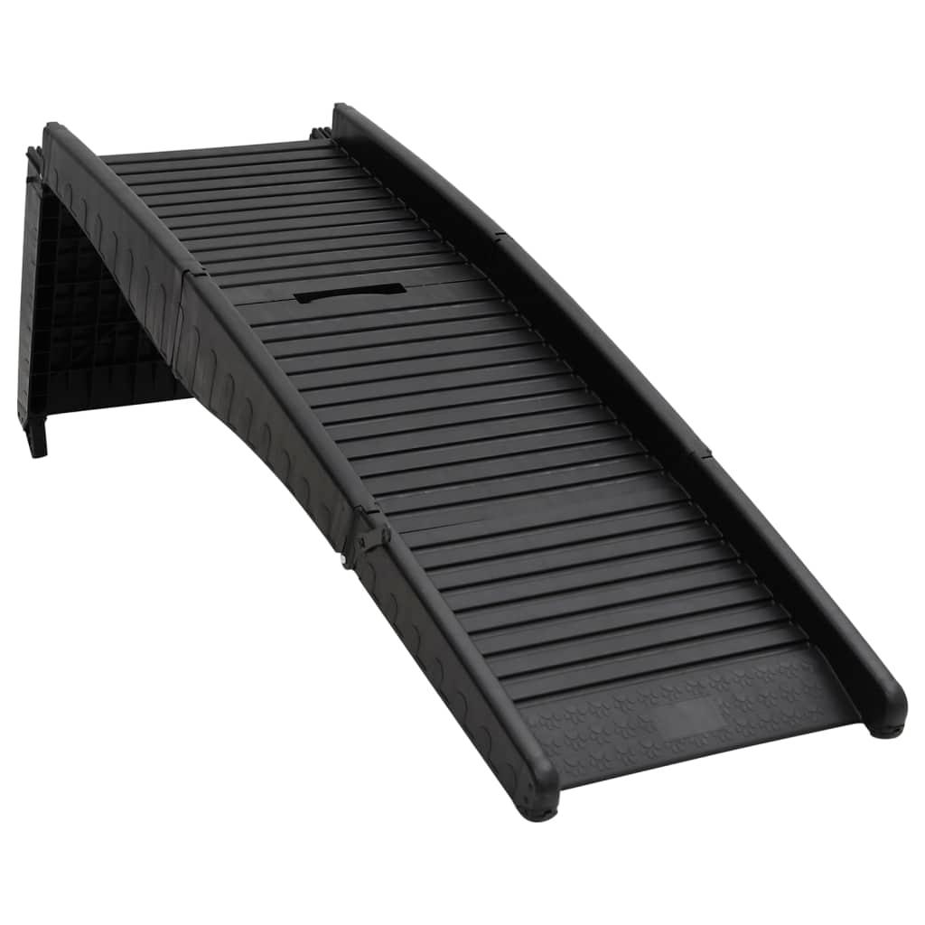 Folding Dog Ramp Black 60.2"x15.7"x4.9" Plastic at Set Shop and Smile