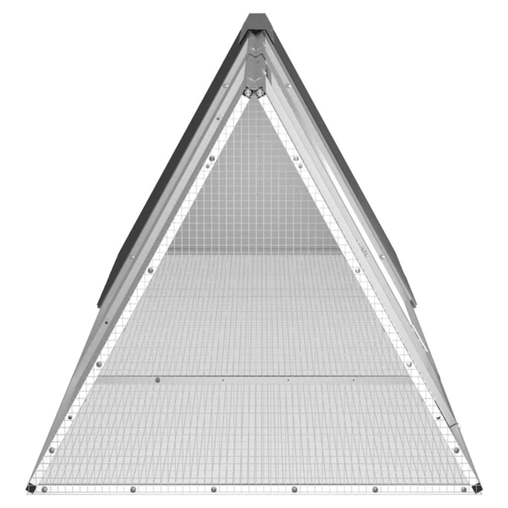 Rabbit Cage Anthracite 119.1"x31.7"x28" Galvanized Steel at Set Shop and Smile