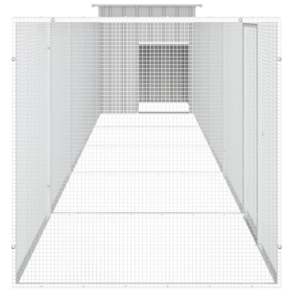 Chicken Cage Gray 236.2"x35.8"x39.4" Galvanized Steel at Set Shop and Smile