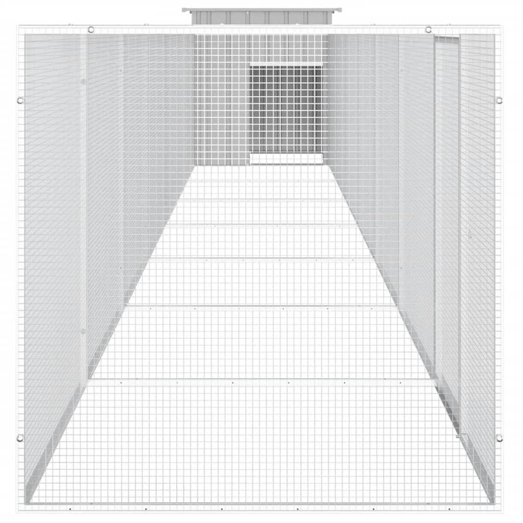Chicken Cage Gray 275.6"x35.8"x39.4" Galvanized Steel at Set Shop and Smile