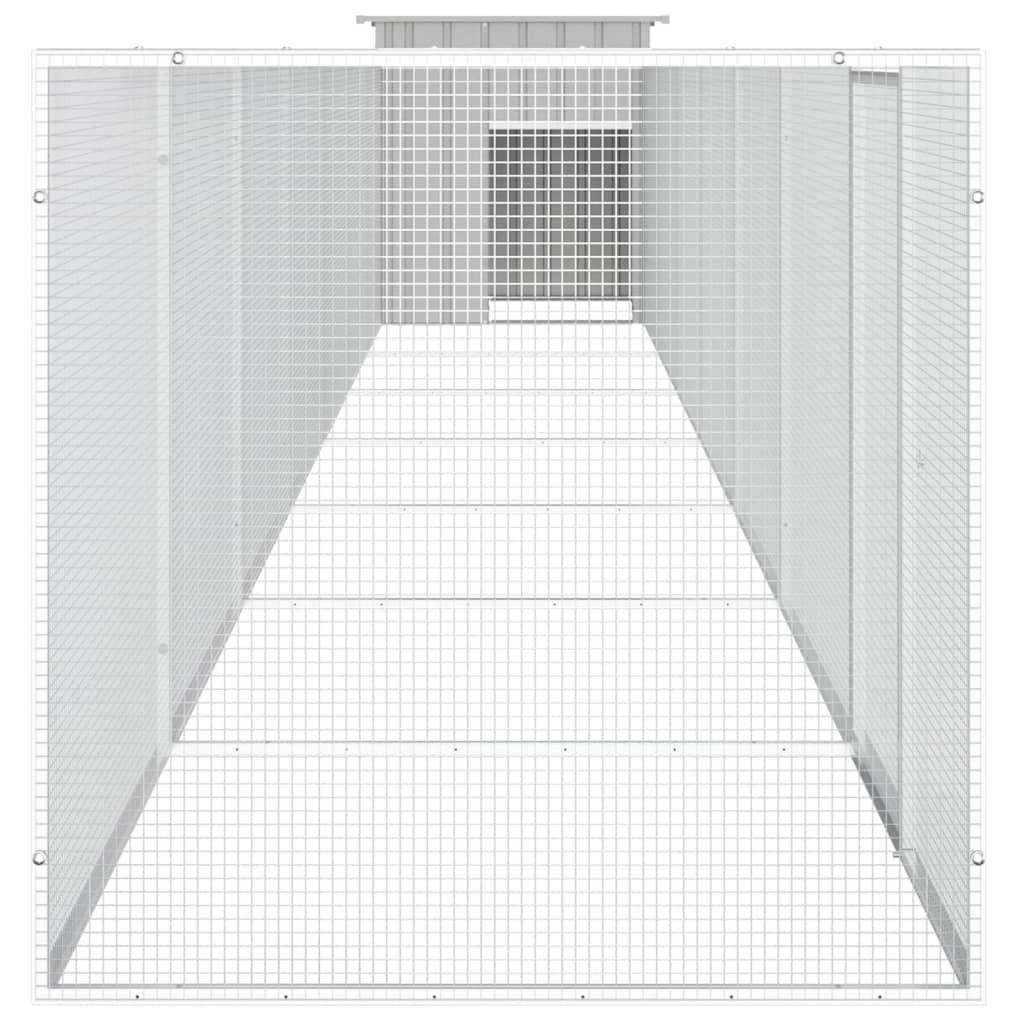Chicken Cage Gray 315"x35.8"x39.4" Galvanized Steel at Set Shop and Smile