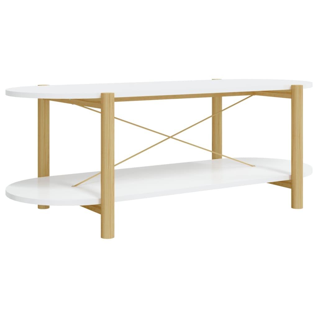 Coffee Table White 43.3"x18.9"x15.7" Engineered Wood at Set Shop and Smile