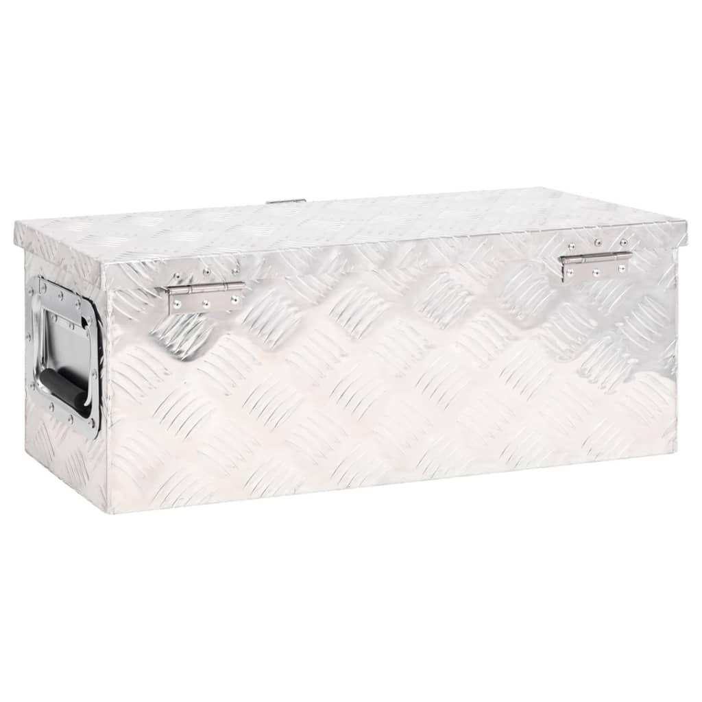 Storage Box Silver 23.6"x9.3"x9.1" Aluminum at Set Shop and Smile