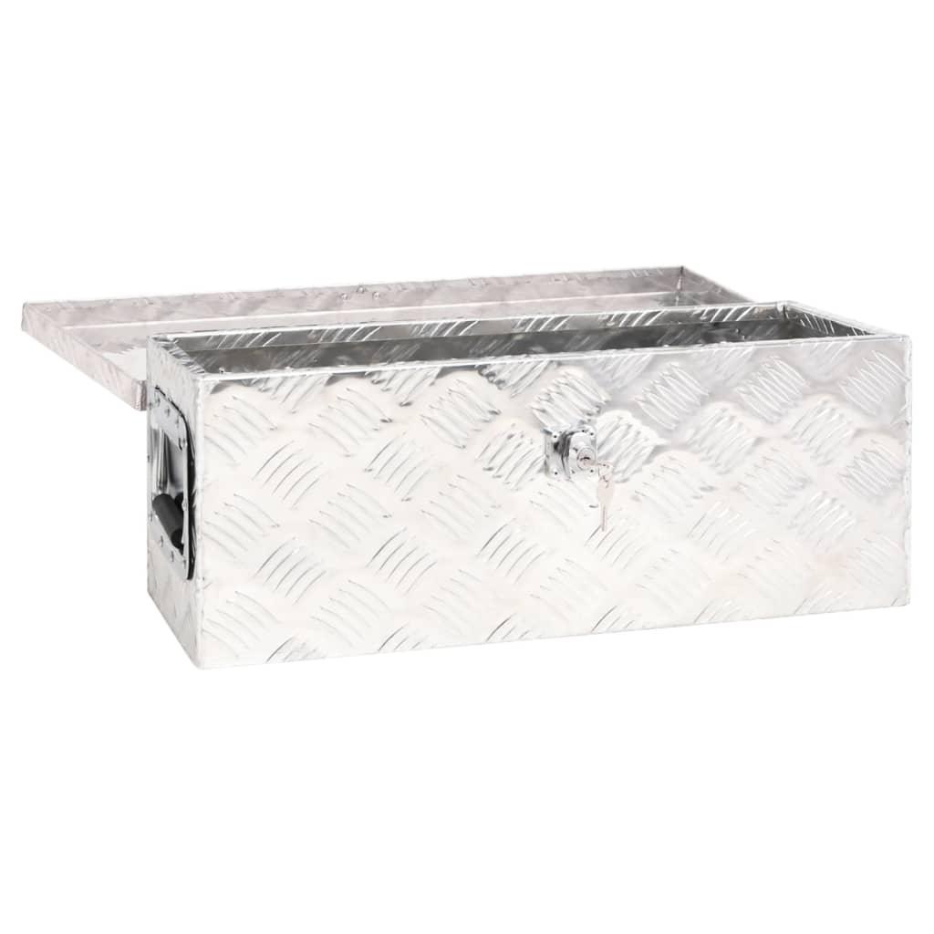 Storage Box Silver 23.6"x9.3"x9.1" Aluminum at Set Shop and Smile