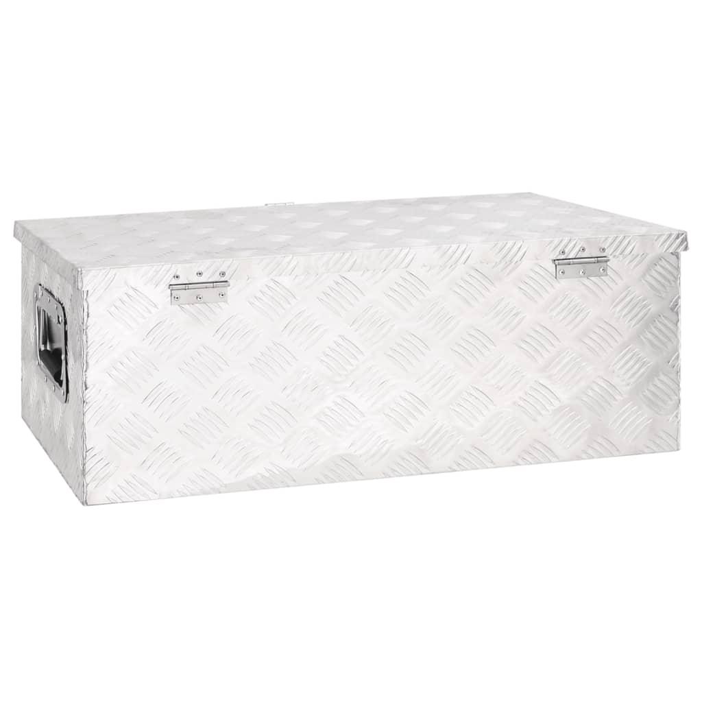 Storage Box Silver 31.5"x15.4"x11.8" Aluminum at Set Shop and Smile