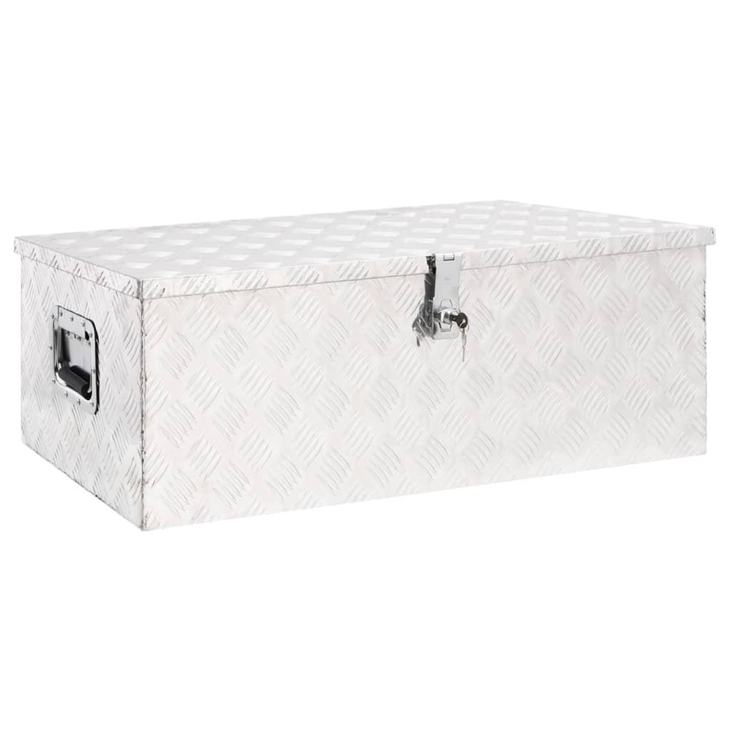 Storage Box Silver 35.4"x18.5"x13.2" Aluminum at Set Shop and Smile
