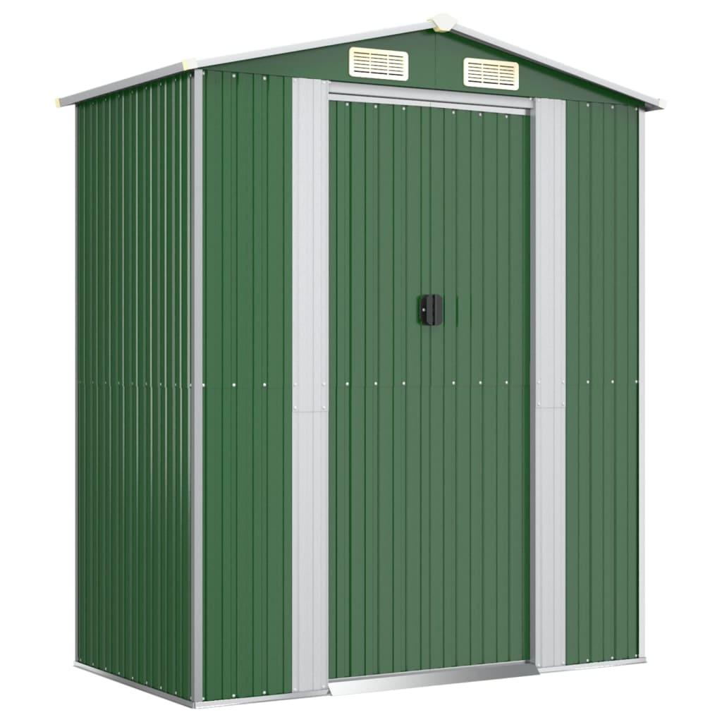 Garden Shed Green 75.6"x42.5"x87.8" Galvanized Steel at Set Shop and Smile