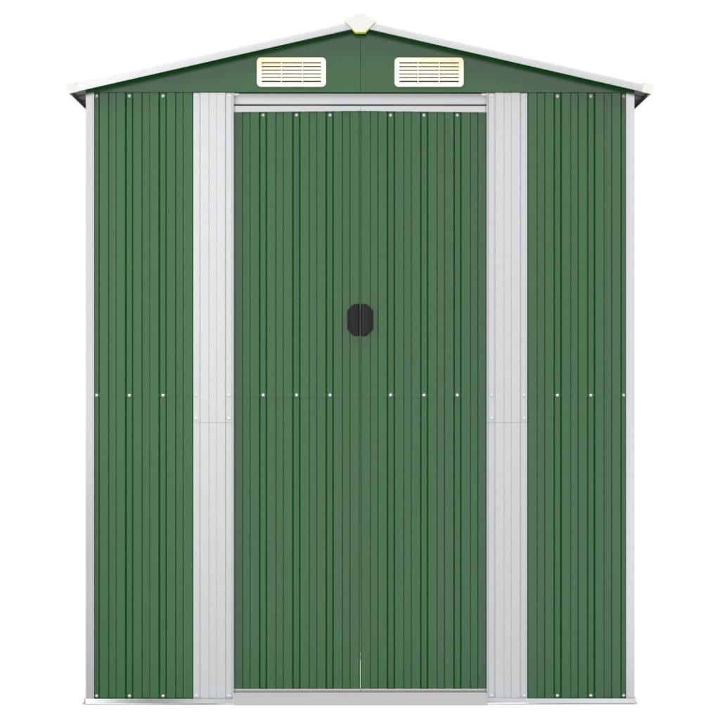 Garden Shed Green 75.6"x42.5"x87.8" Galvanized Steel at Set Shop and Smile