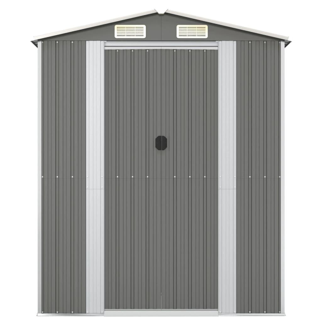 Garden Shed Light Gray 75.6"x42.5"x87.8" Galvanized Steel at Set Shop and Smile