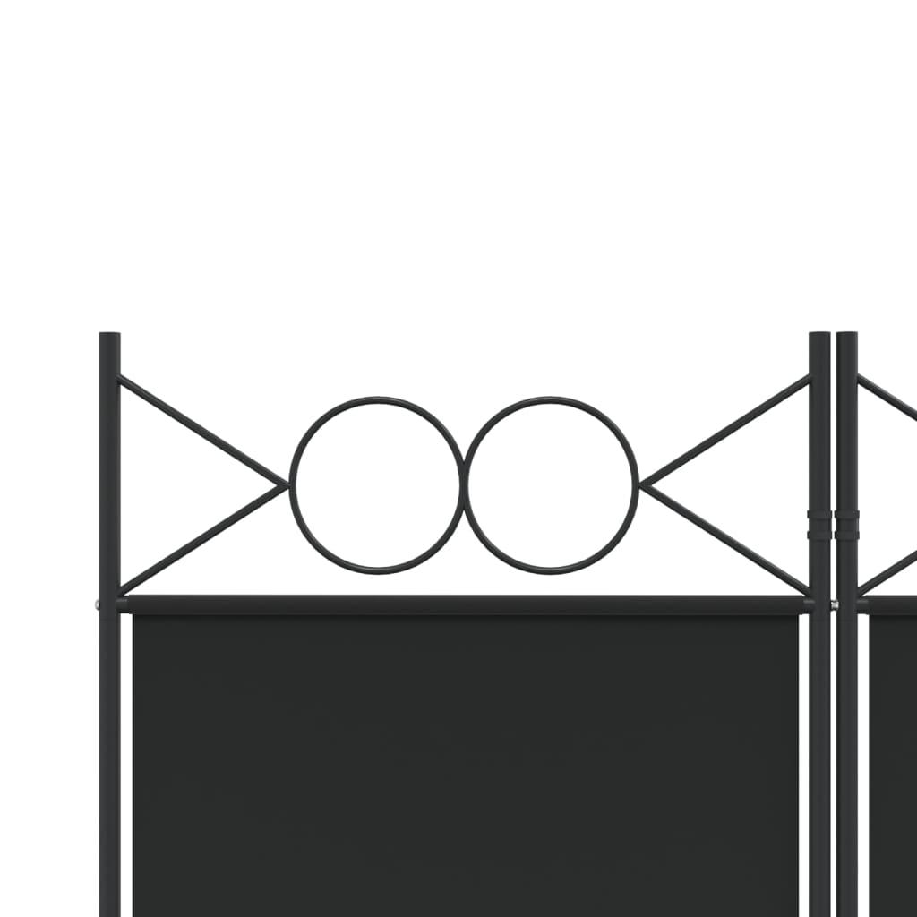 6-Panel Room Divider Black 94.5"x78.7" Fabric at Set Shop and Smile