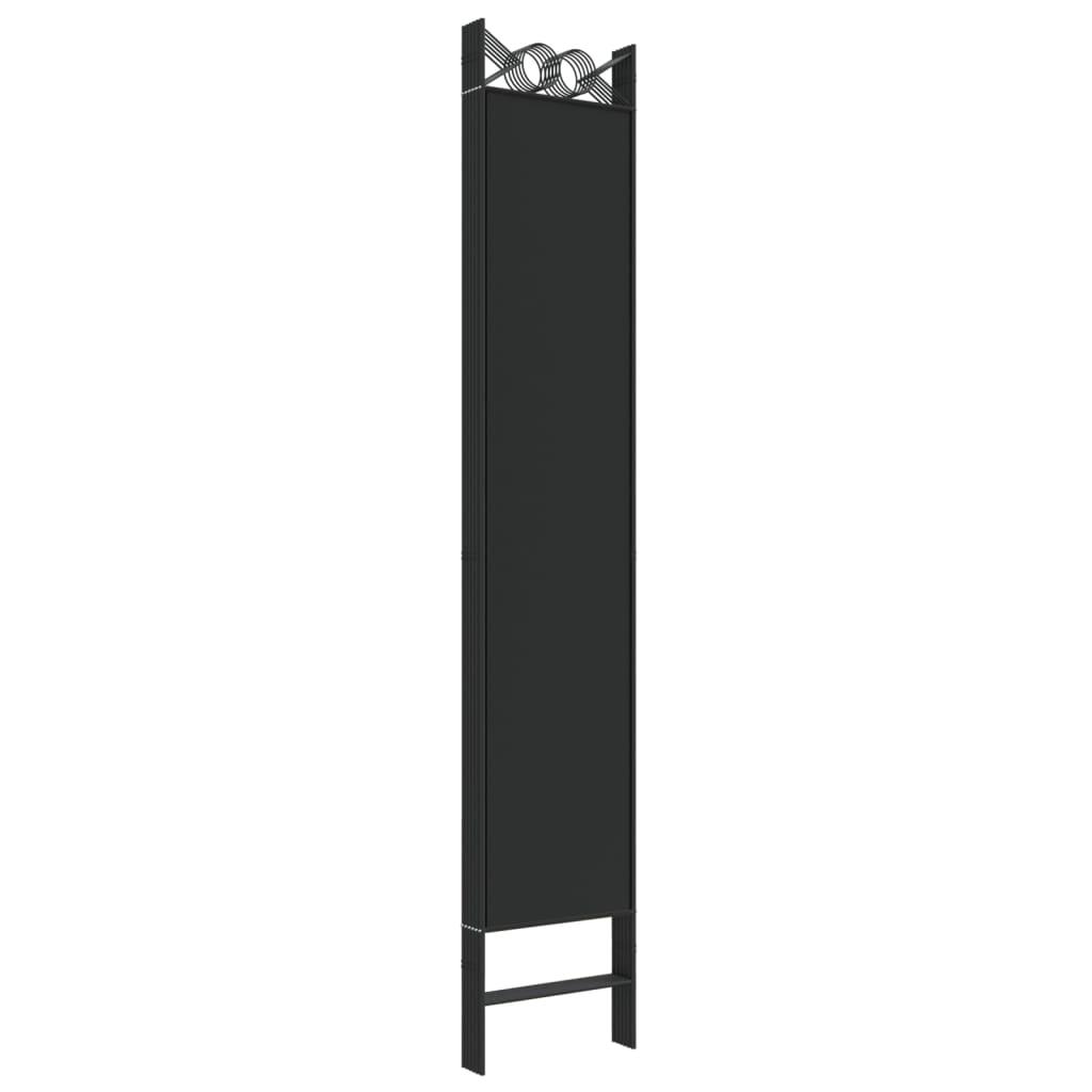 6-Panel Room Divider Black 94.5"x86.6" Fabric at Set Shop and Smile