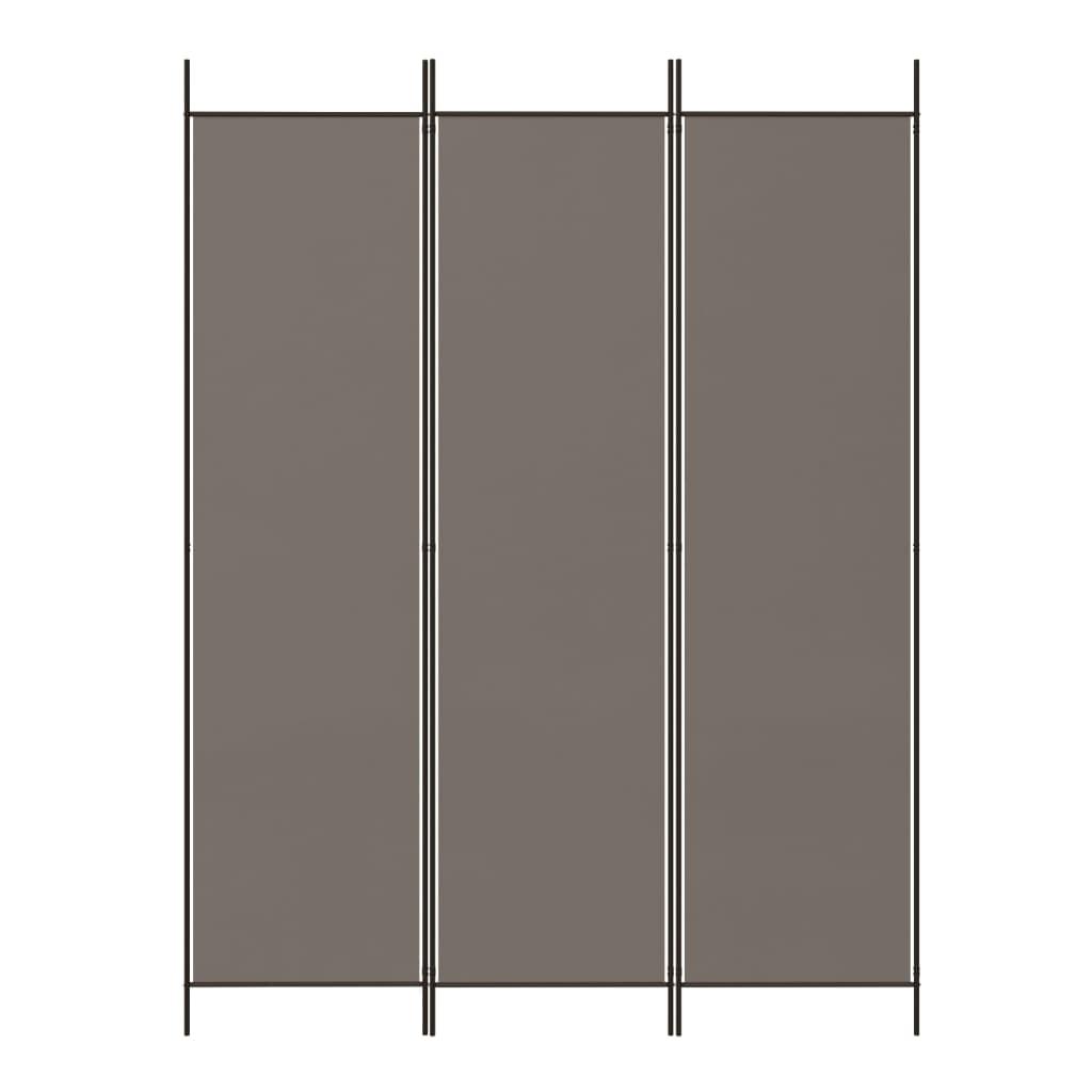 3-Panel Room Divider Anthracite 59.1"x78.7" Fabric at Set Shop and Smile
