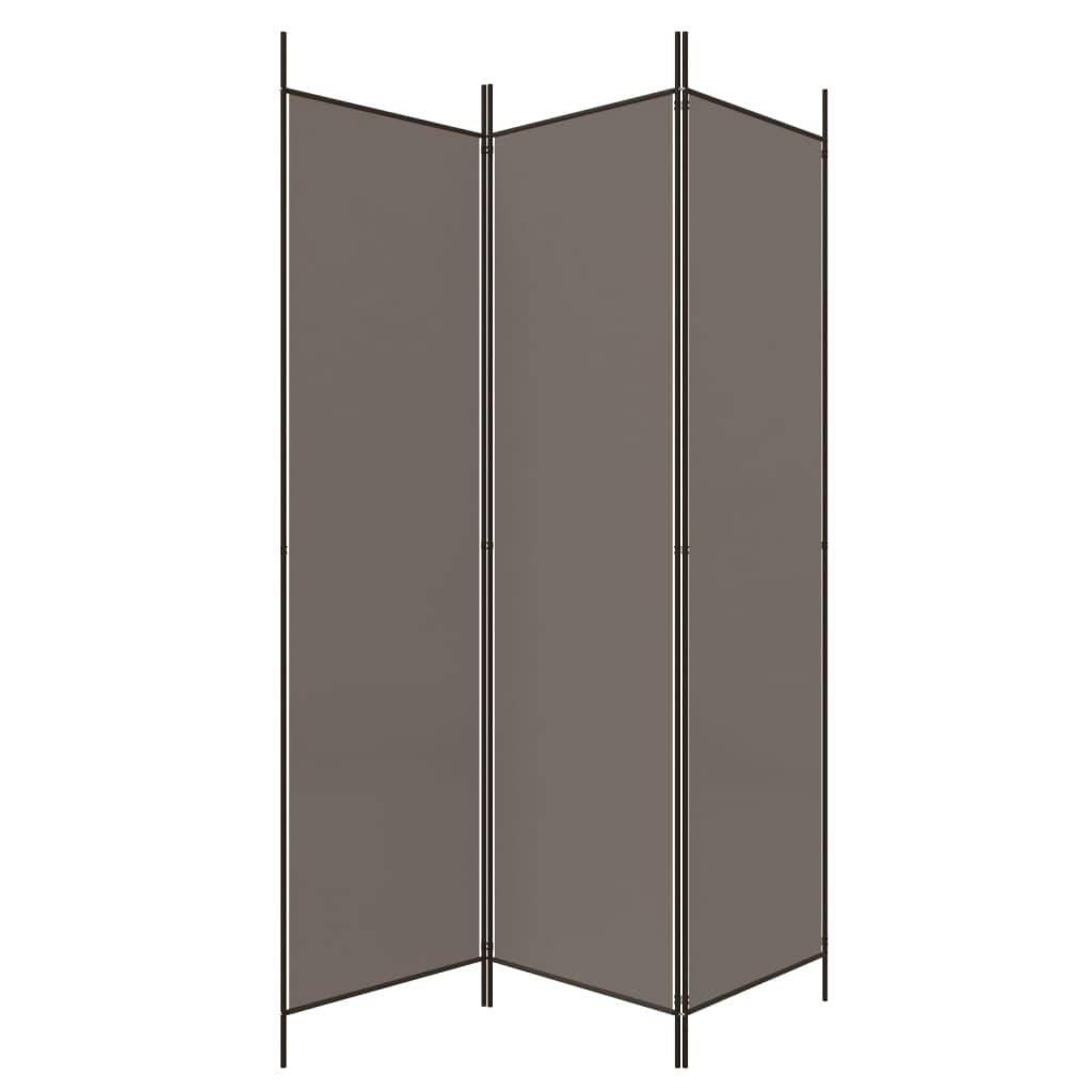 3-Panel Room Divider Anthracite 59.1"x78.7" Fabric at Set Shop and Smile