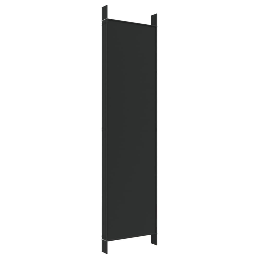 6-Panel Room Divider Black 118.1"x78.7" Fabric at Set Shop and Smile
