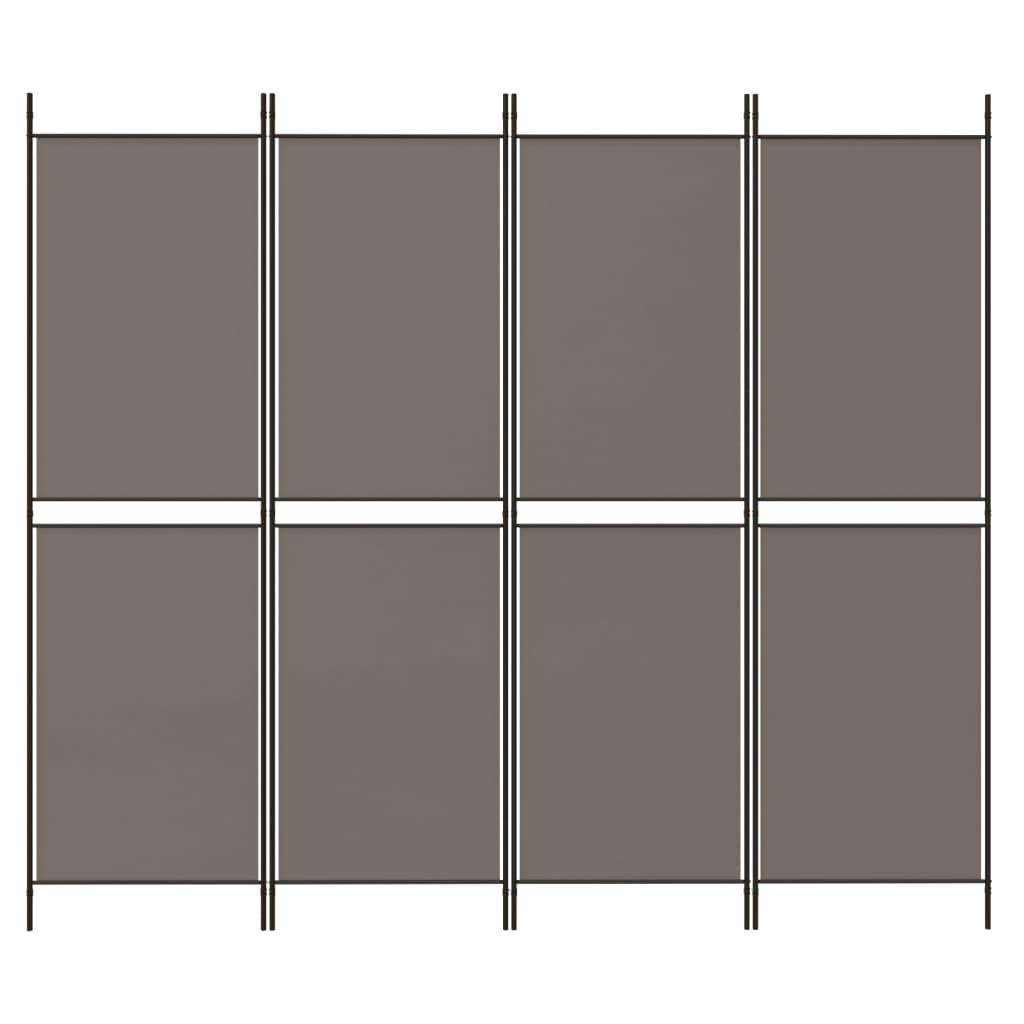4-Panel Room Divider Anthracite 78.7"x70.9" Fabric at Set Shop and Smile