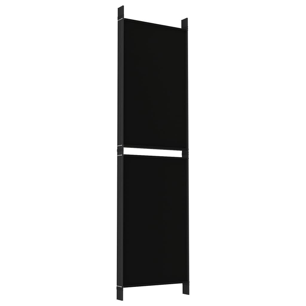 5-Panel Room Divider Black 98.4"x70.9" Fabric at Set Shop and Smile