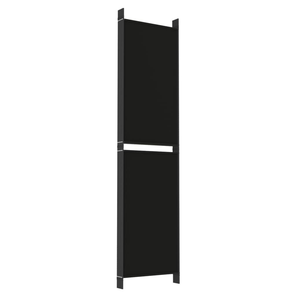 6-Panel Room Divider Black 118.1"x78.7" Fabric at Set Shop and Smile