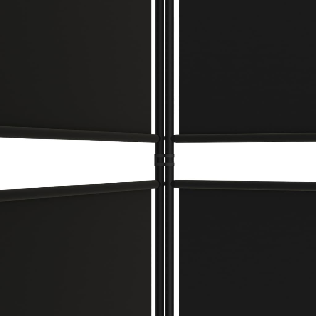 6-Panel Room Divider Black 118.1"x78.7" Fabric at Set Shop and Smile