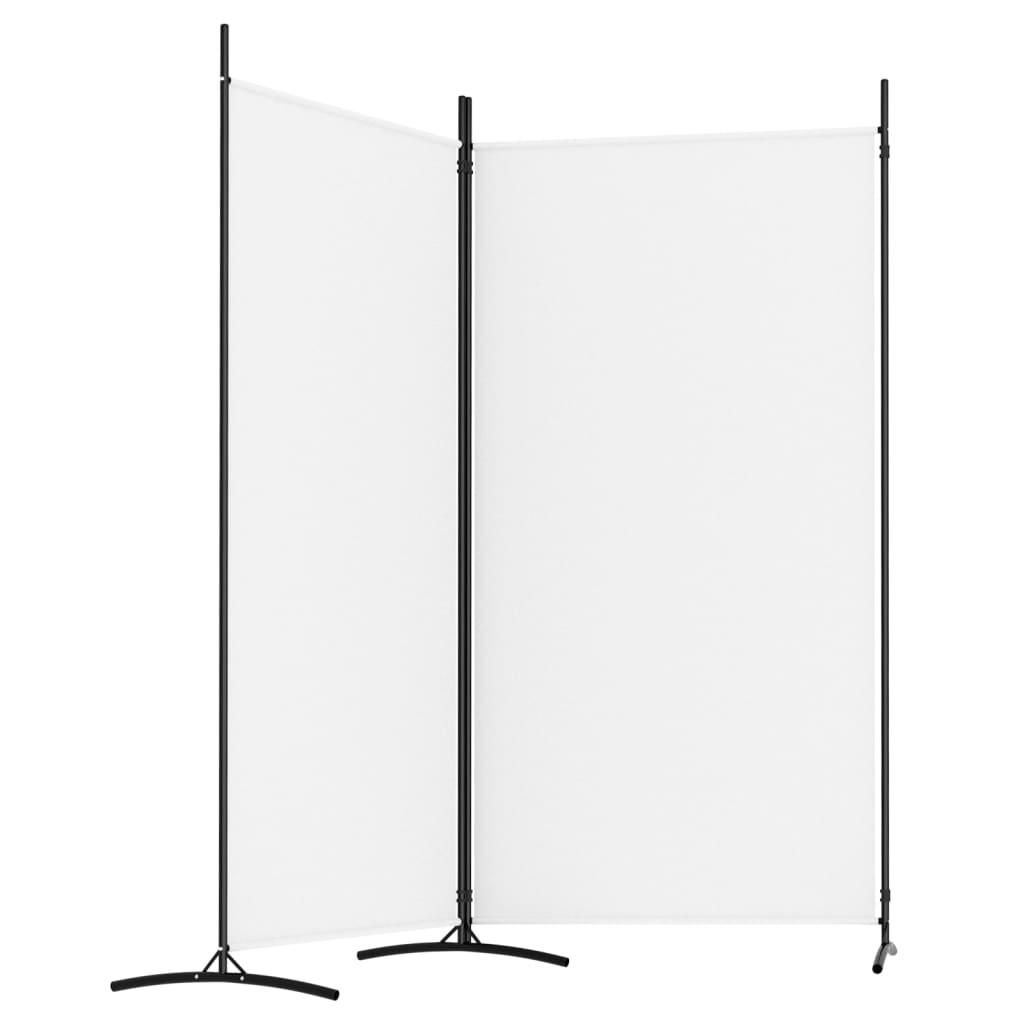 2-Panel Room Divider White 68.9"x70.9" Fabric at Set Shop and Smile