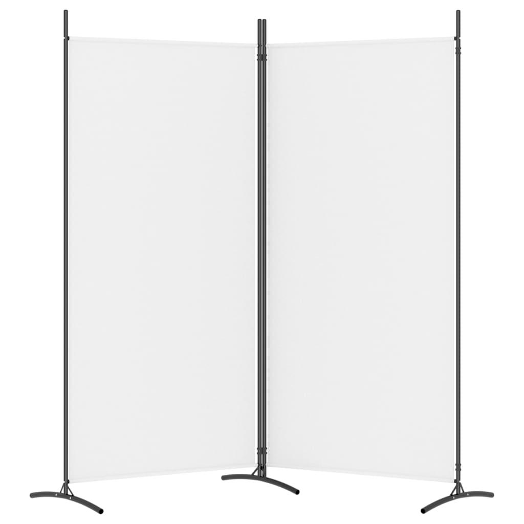 2-Panel Room Divider White 68.9"x70.9" Fabric at Set Shop and Smile