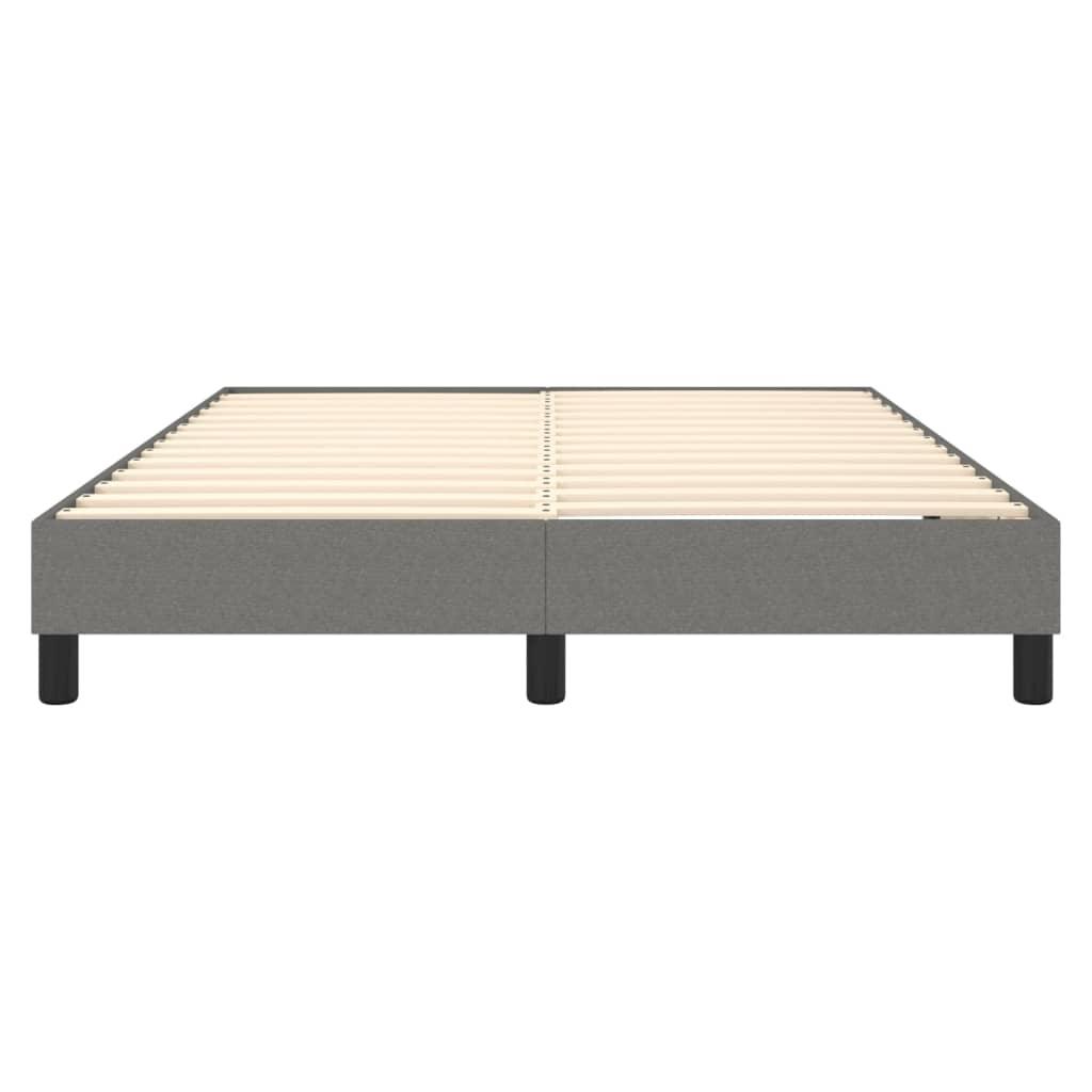 Box Spring Bed Frame Dark Gray 59.8"x79.9" Queen Fabric at Set Shop and Smile
