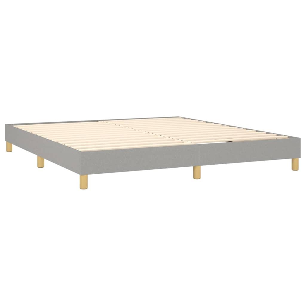 Box Spring Bed Frame Light Gray 76"x79.9" King Fabric at Set Shop and Smile