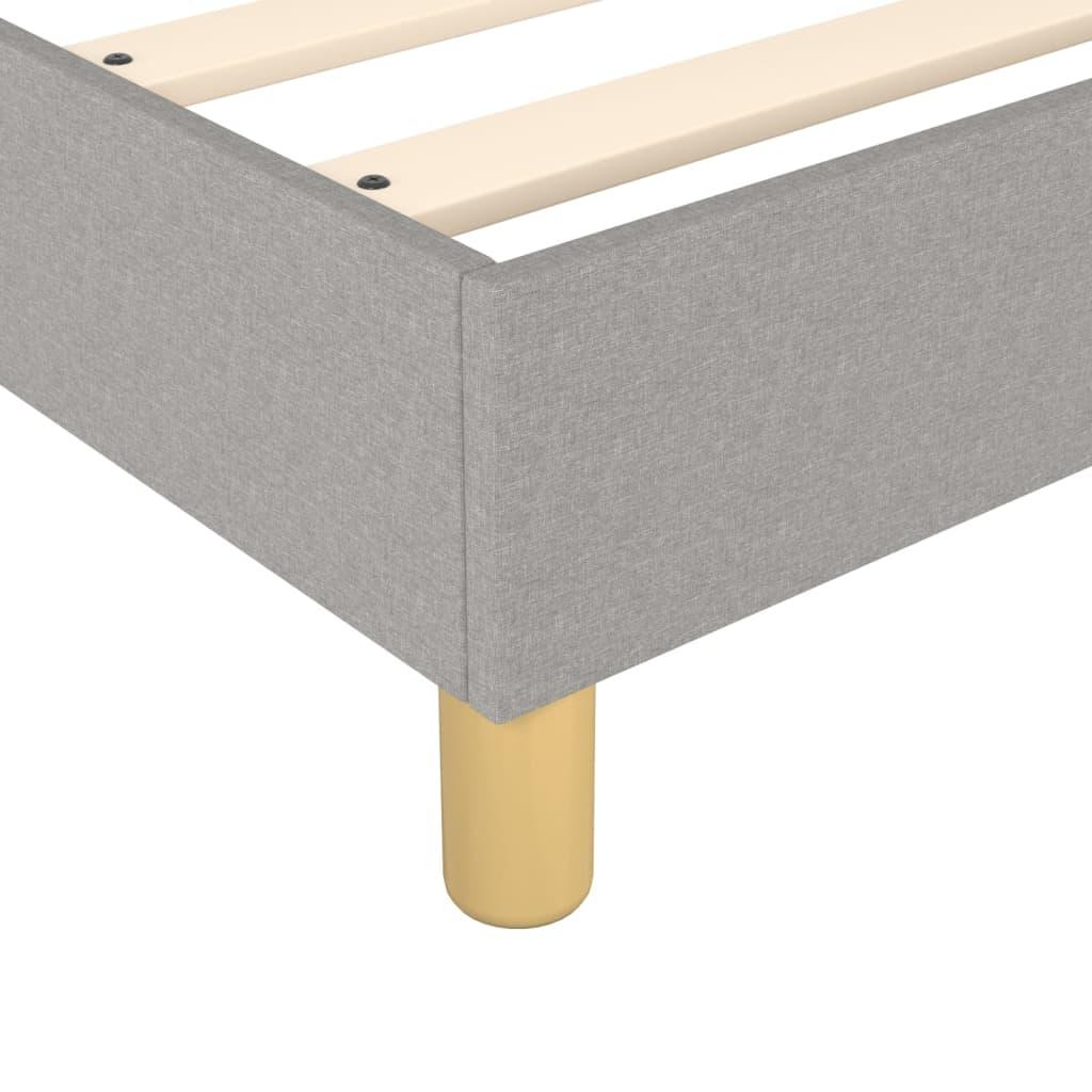 Box Spring Bed Frame Light Gray 76"x79.9" King Fabric at Set Shop and Smile