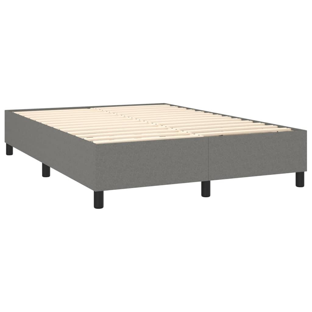 Box Spring Bed Frame Dark Gray 59.8"x79.9" Queen Fabric at Set Shop and Smile
