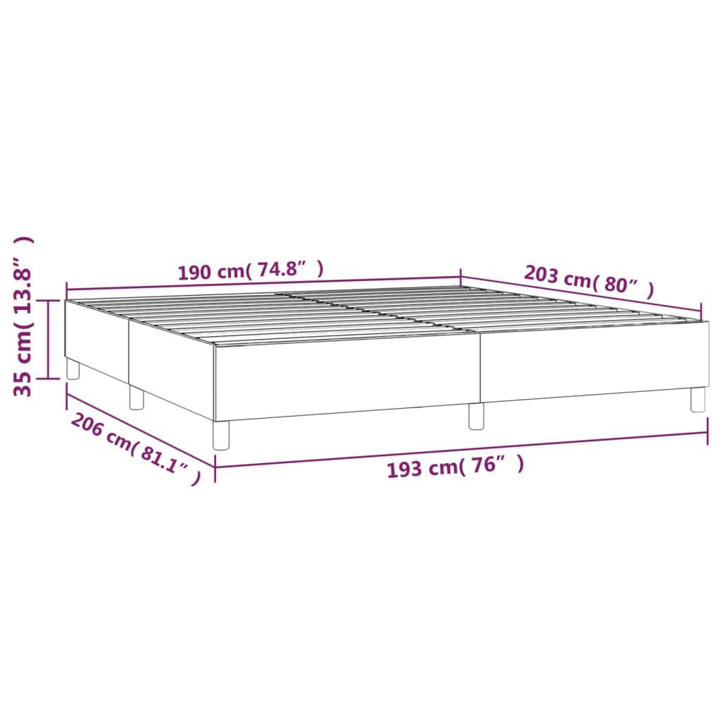 Box Spring Bed Frame Dark Gray 76"x79.9" King Fabric at Set Shop and Smile