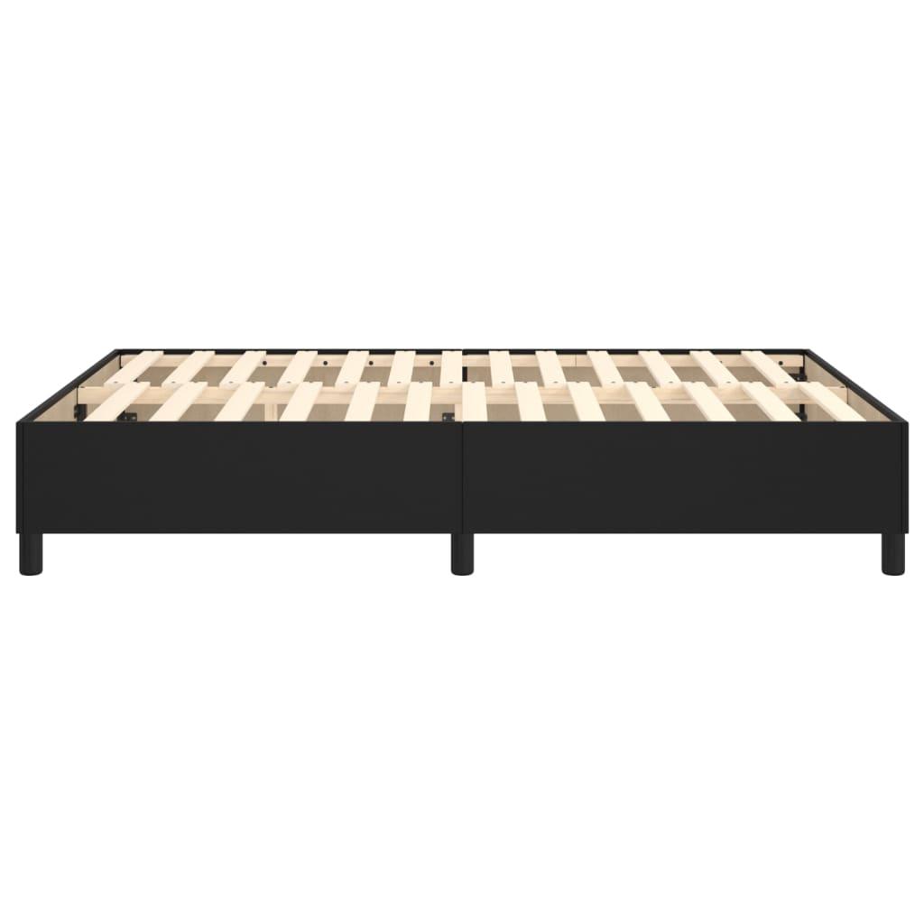 Box Spring Bed Frame Black 53.9"x74.8" Faux Leather at Set Shop and Smile