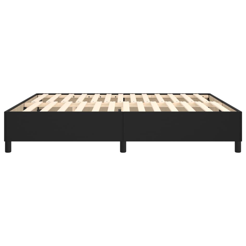 Box Spring Bed Frame Black 72"x83.9" California King Faux Leather at Set Shop and Smile