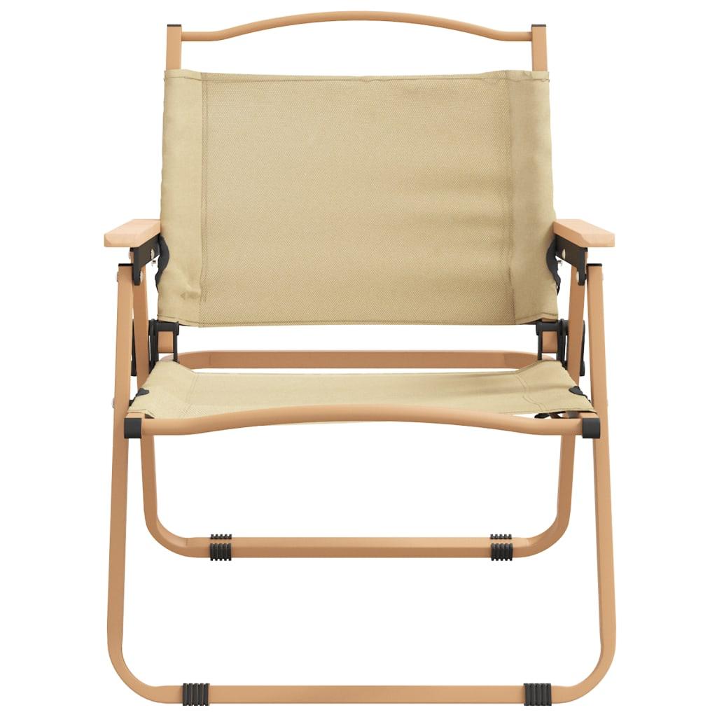 Camping Chairs 2 pcs Beige 21.3"x16.9"x23.2" Oxford Fabric at Set Shop and Smile