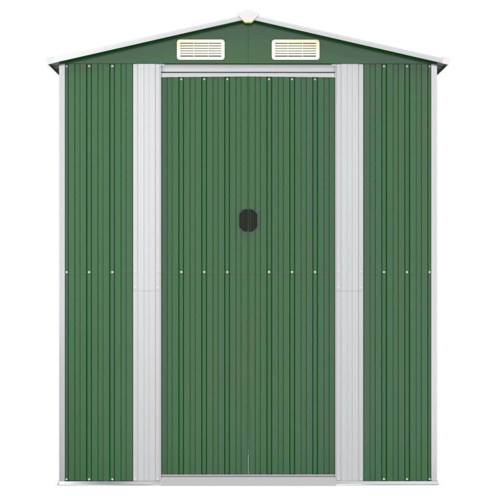 Garden Shed Green 75.6"x75.2"x87.8" Galvanized Steel at Set Shop and Smile