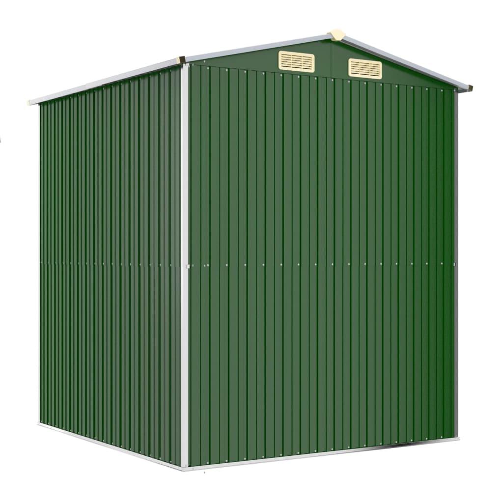 Garden Shed Green 75.6"x75.2"x87.8" Galvanized Steel at Set Shop and Smile