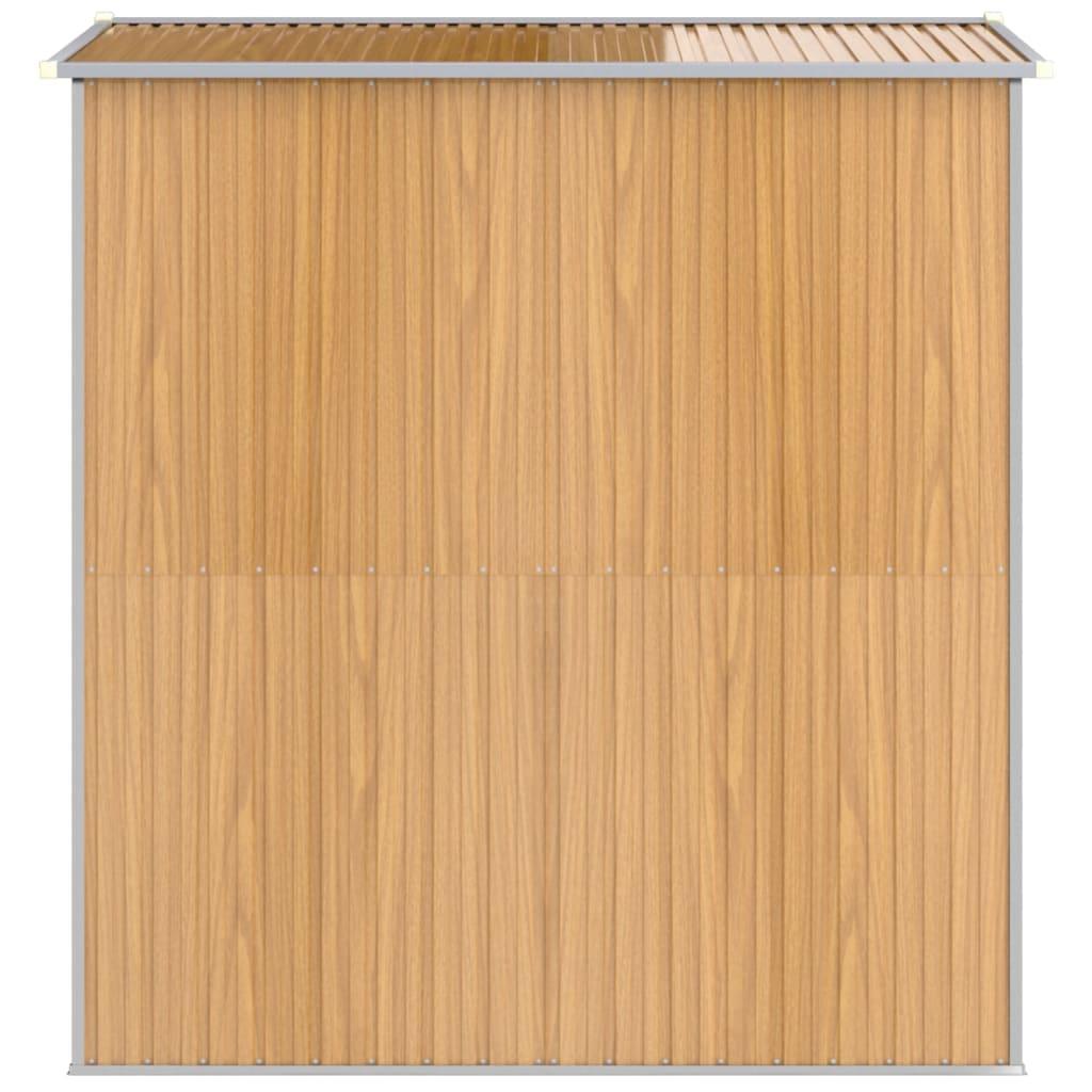 Garden Shed Light Brown 75.6"x75.2"x87.8" Galvanized Steel at Set Shop and Smile