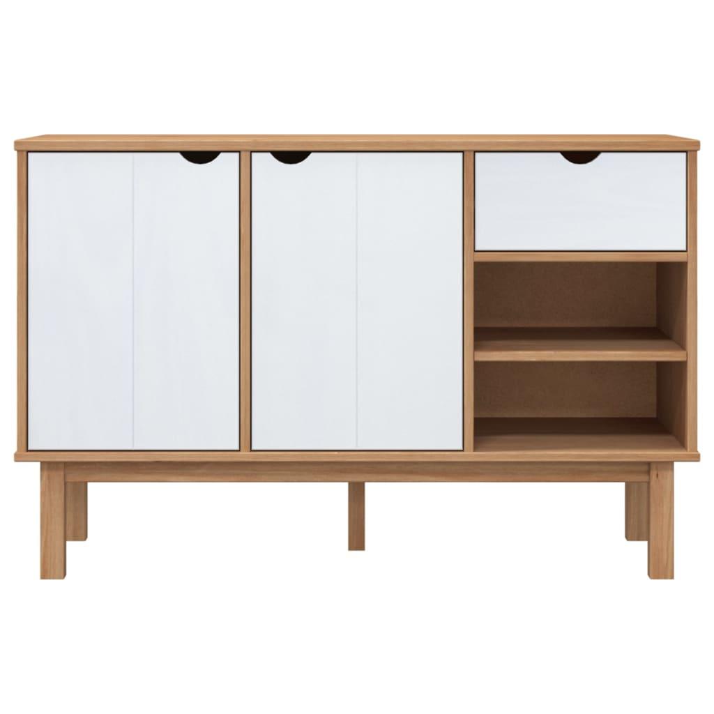 Sideboard OTTA Brown and White 44.9"x16.9"x28.9" Solid Wood Pine at Set Shop and Smile